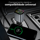 Carregador Turbo 4 em 1 Automotivo com Cabos Retráteis e Projetor Galáctico - ChargeTec™