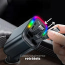 Carregador Turbo 4 em 1 Automotivo com Cabos Retráteis e Projetor Galáctico - ChargeTec™